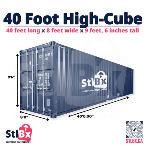 40 cubic feet container size